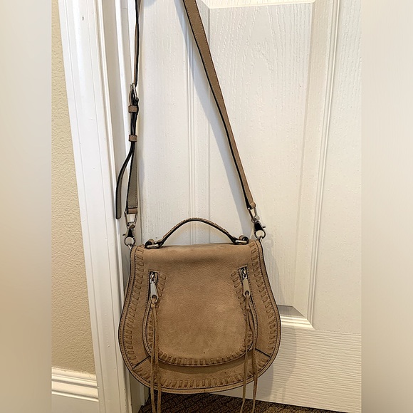 Rebecca Minkoff Suede Saddle Shoulder/Crossbody Bag - Picture 5 of 10